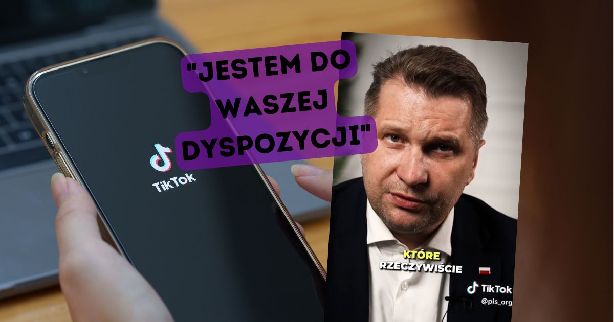 Czarnek zadebiutował na TikToku Jestem do waszej dyspozycji Vibez