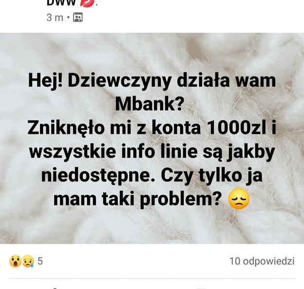 Awaria w mBanku Części klientom zniknęły pieniądze z rachunków Bank