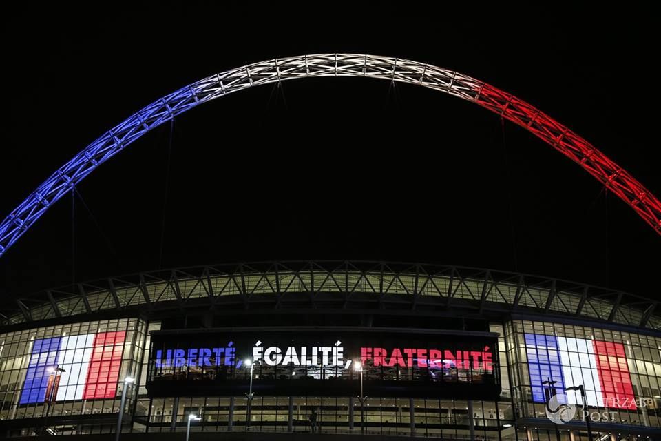 Stadion Wembley w geście solidarności z Francją