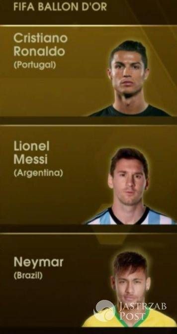 Cristiano Ronaldo, Lionel Messi i Neymar nominowani do Złotej Piłki