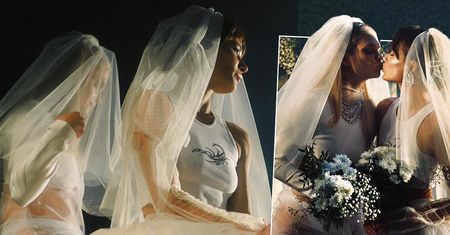 Margaret i Natalia Szroeder w białych sukniach ślubnych nie szczędzą sobie czułości. Czy one coś ukrywały?