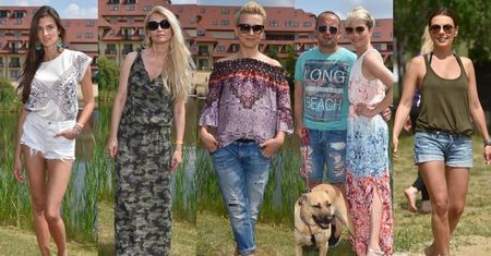 Gwiazdy podczas charytatywnego meczu: Kamila Szczawińska, Katarzyna Glinka, Ewa Pacuła, Magda Steczkowska z mężem...