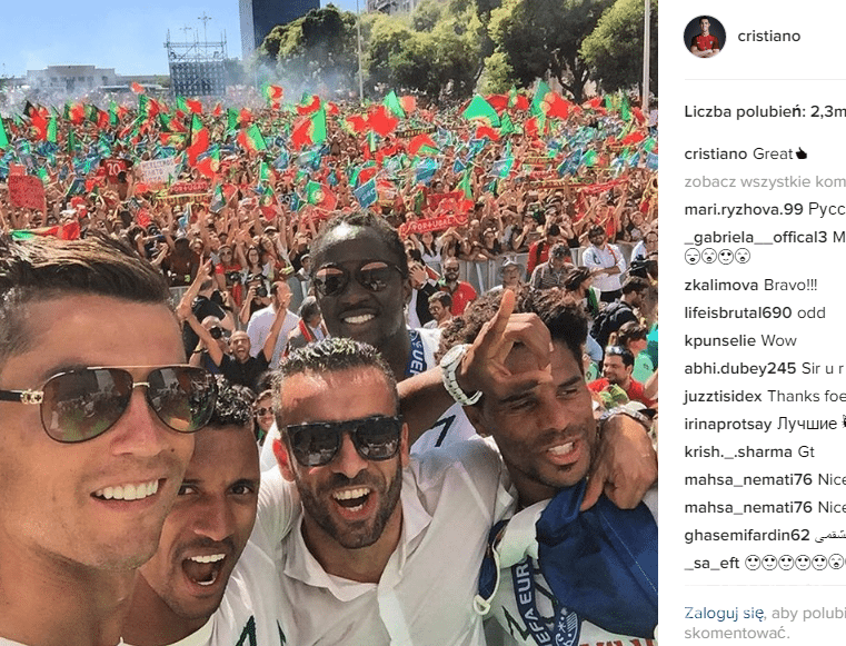 Cristiano Ronaldo przywitanie w Lizbonie