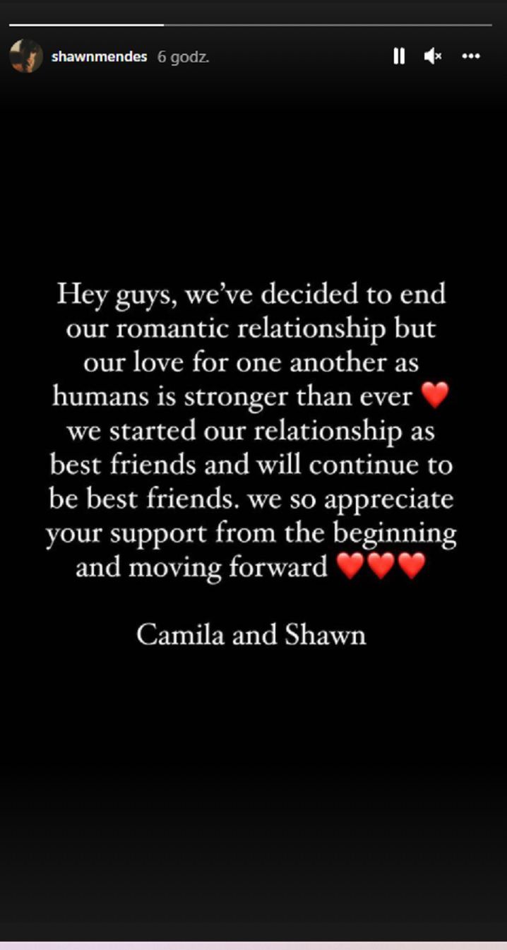 Shawn Mendes i Camila Cabello rozstali się