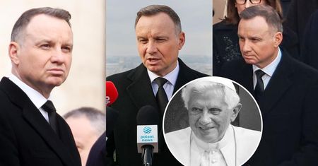 Pogrzeb Benedykta XVI. Prezydent Andrzej Duda pożegnał papieża emeryta i przypomniał jego związki z Polską