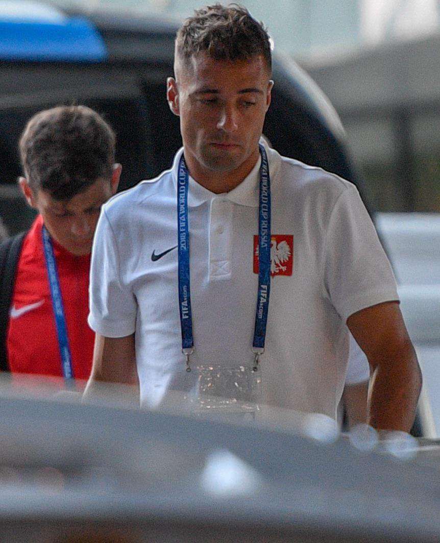 Smutny Thiago Cionek po meczu Polska-Kolumbia na Mundialu 2018