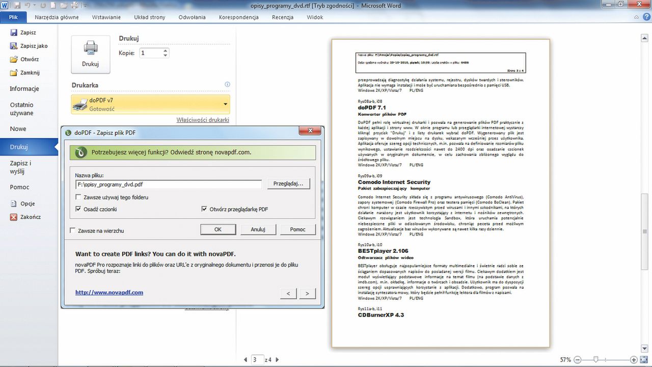 Kalendarz programów 2011 - październik