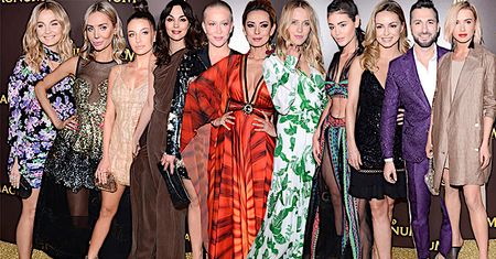 Gwiazdy na pokazie Dawida Wolińskiego: Julia Wieniawa, Małgorzata Socha, Agnieszka Woźniak-Starak, Paulina Krupińska