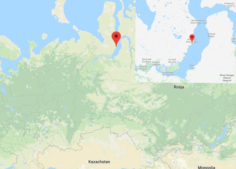 Novy Port jest wysoko wysunięty na północ 