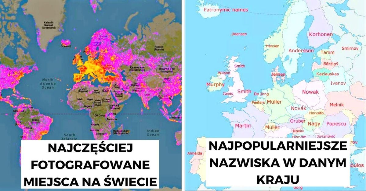 17 niezwykłych map, które pokazują świat w mocno niecodzienny sposób