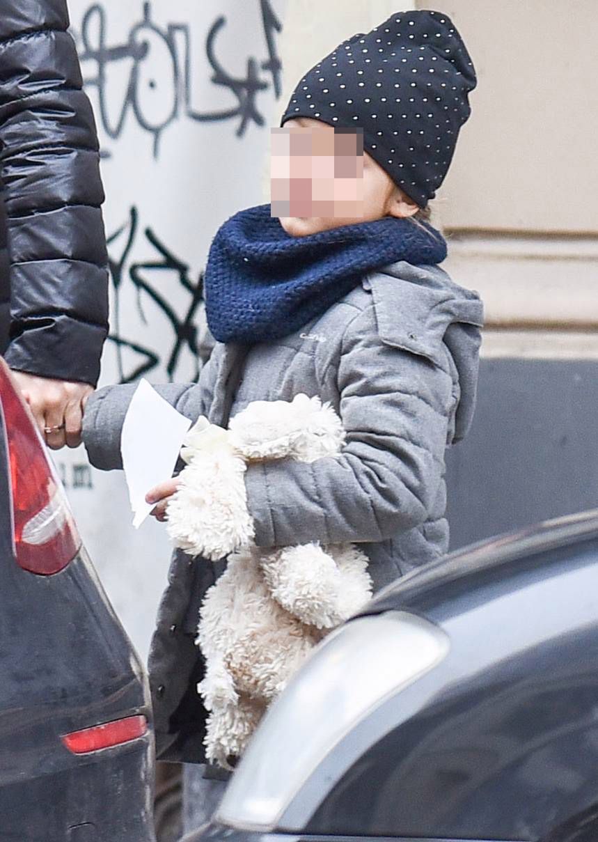 Anna Mucha z córką i partnerem