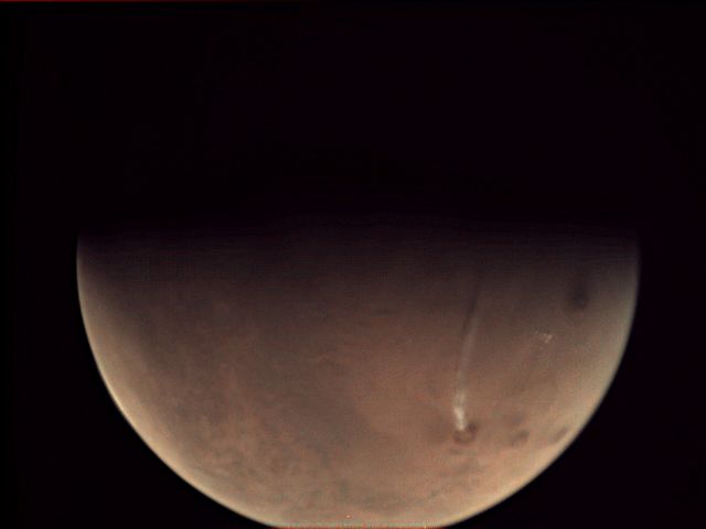 Na Marsie wybuchł wulkan. Zaskakujące zdjęcia