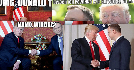 Najlepsze memy z Donaldem Trumpem i Andrzejem Dudą. Przyjazd prezydenta USA uruchomił wyobraźnię internautów