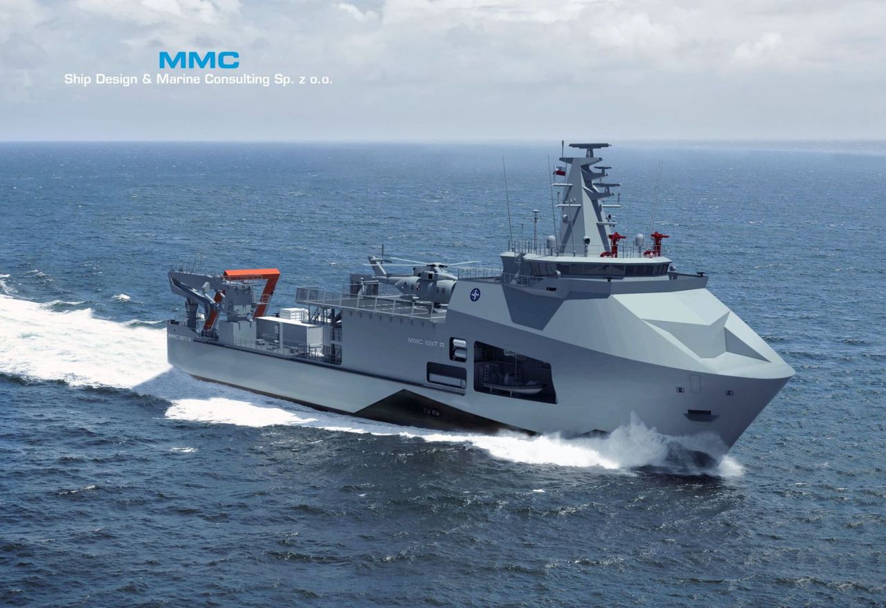 Nowy okręt dla Marynarki Wojennej RP. Tak będzie wyglądać "Ratownik"