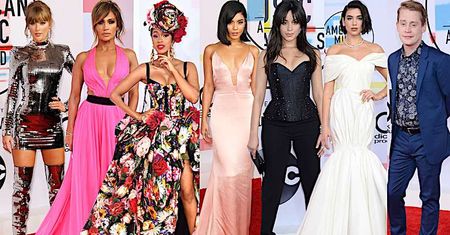 Kolorowe gwiazdy na American Music Awards 2018: Jennifer Lopez, Taylor Swift, Vanessa Hudgens, Cardi B