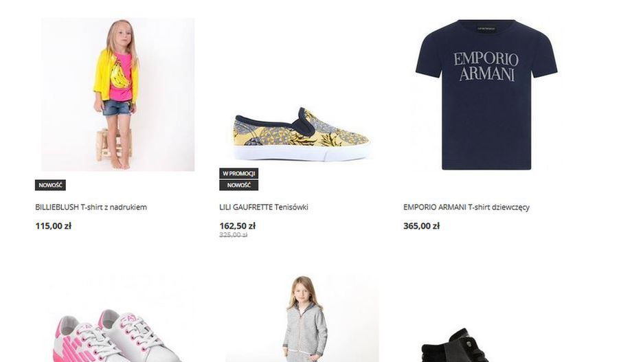 Dzieci często wyrastają z luksusowych ubranek po kilku miesiącach. Klientów to jednak nie zraża