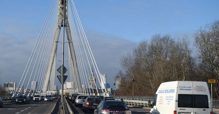 Znaczne ograniczenie prędkości na Moście Świętokrzyskim