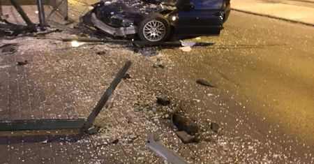 Łódź. Bmw wjechało w przystanek. Kierowcą pijany 31-latek