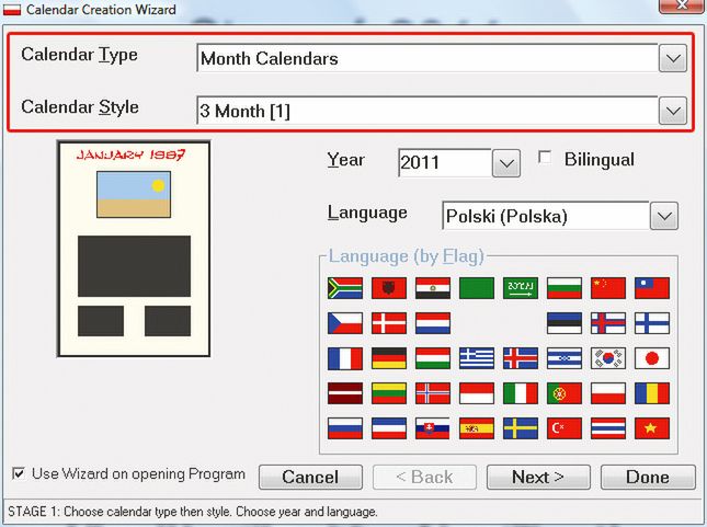 Kalendarz programów 2011- styczeń