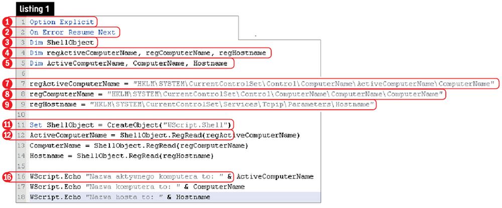 Odczytywanie z rejestru