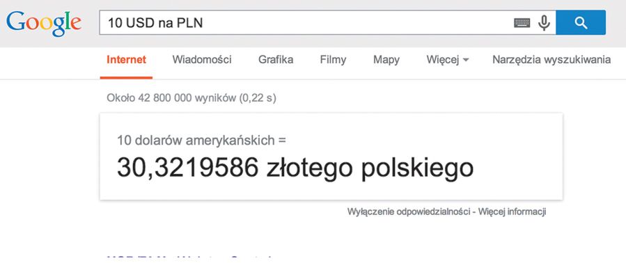 Ukryte funkcje Google