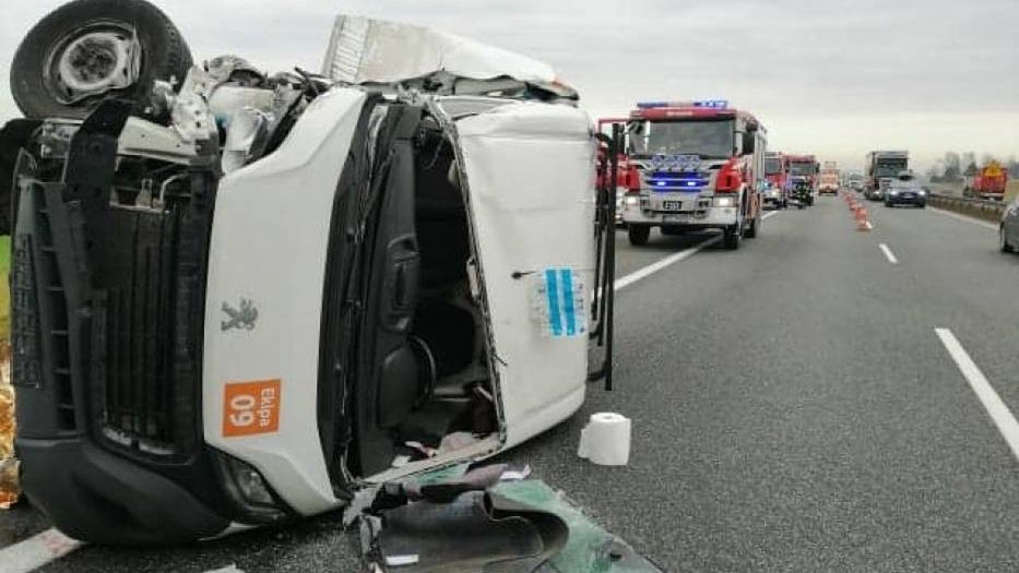 Wypadek na A1 pod Tczewem. Są ranni.