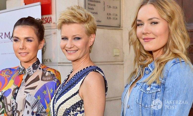 Olga Bołądź, Małgorzata Kożuchowska, Magdalena Lamparska na specjalnym pokazie filmu Kochaj
