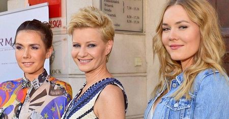 Stylowe Małgorzata Kożuchowska, Olga Bołądź i Magdalena Lamparska na pokazie specjalnym filmu "Kochaj"