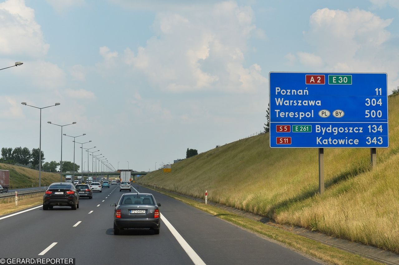 Wypadek na autostradzie A2