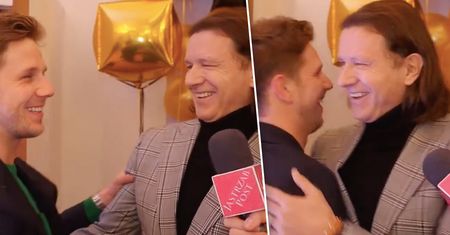 Radek Majdan gratuluje Antkowi ciąży Joanny Opozdy przed naszą kamerą. Padły wzruszające słowa [WIDEO]