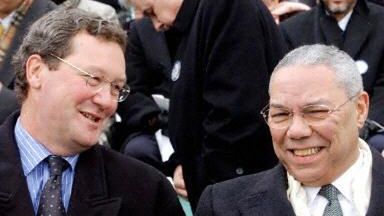 Australijski minister spraw zagranicznych Alexander Downer i sekretarz stanu USA Colin Powell