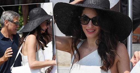 Amal Clooney przyłapana w białej kreacji na luksusowych wakacjach! Gwiazda przerobiła swoją suknię ślubną?