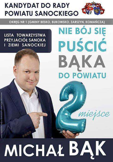 Michał Bąk – plakat wyborczy