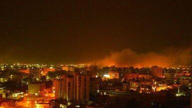 Bagdad w nocy z poniedziałku na wtorek (fot. AFP)