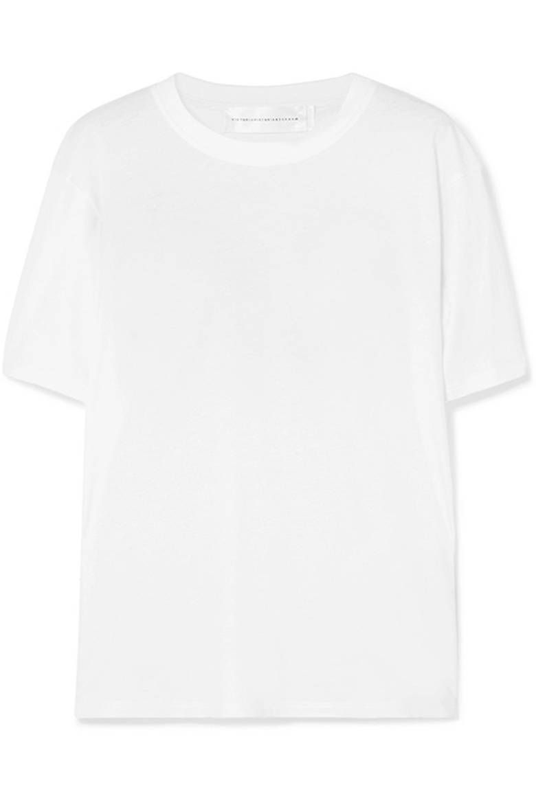 Biały t-shirt by Victoria Beckham
