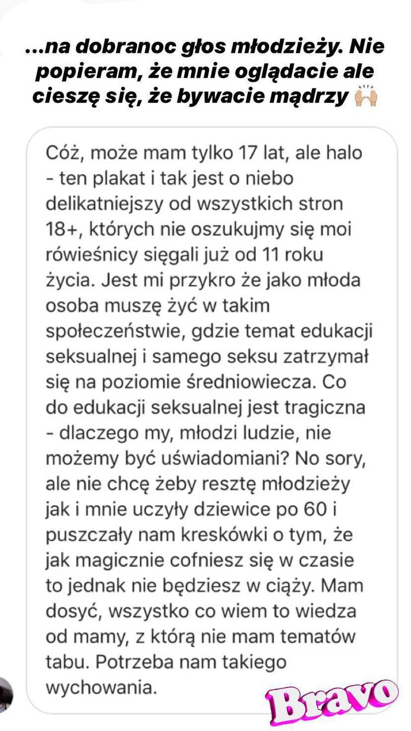 Blanka Lipińska o problemach z plakatem