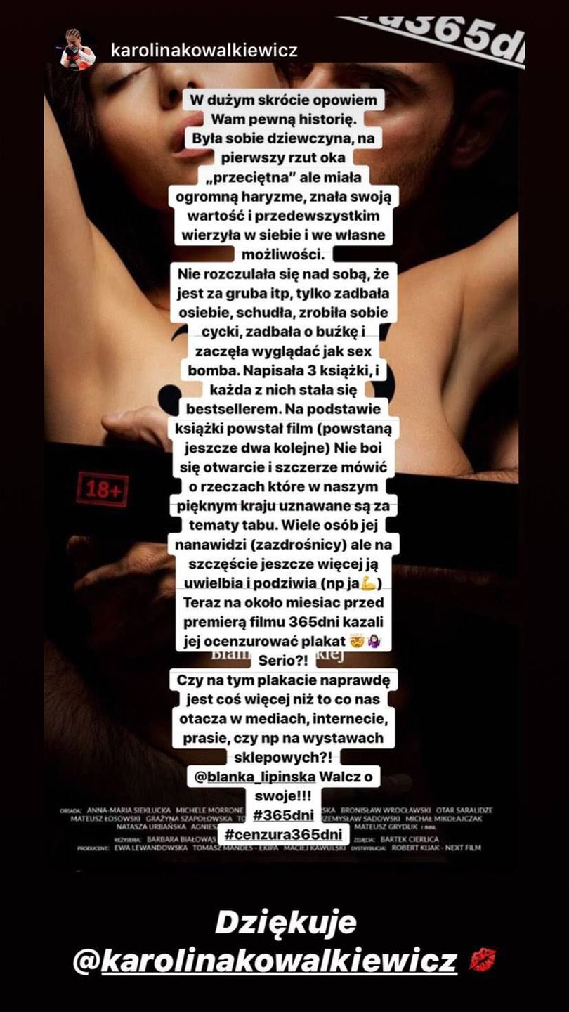 Blanka Lipińska o problemach z plakatem