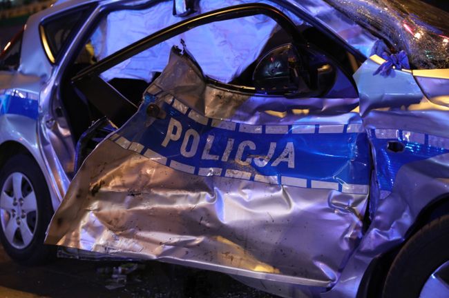Wypadek kolumny BOR w Warszawie. Cztery osoby ranne, w tym dwoje policjantów