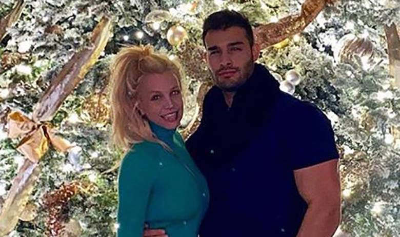 Britney Spears i Sam Asghari - choinka