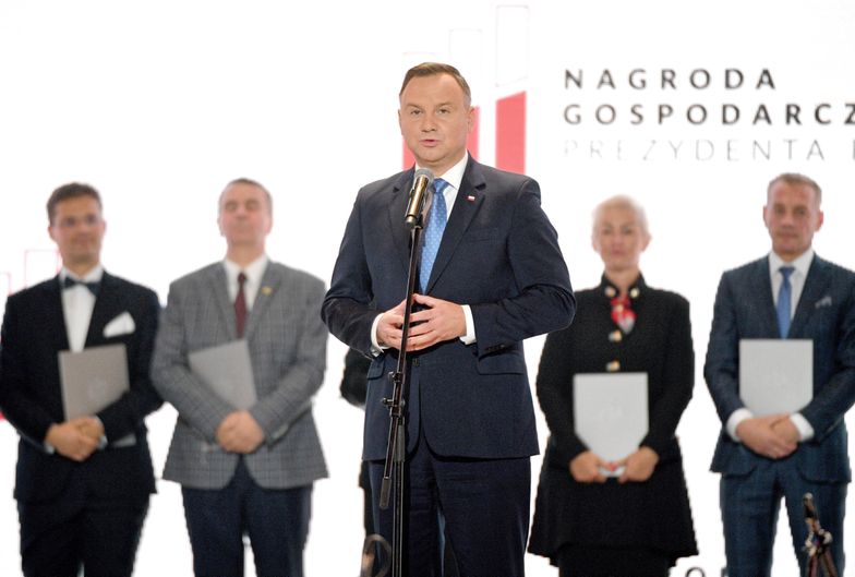 Andrzej Duda podczas Kongresu 590 w Jasionce przyznał Nagrody Gospodarcze Prezydenta RP