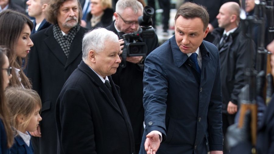 Jarosław Kaczyński i Andrzej Duda, Warszawa, kwiecień 2016