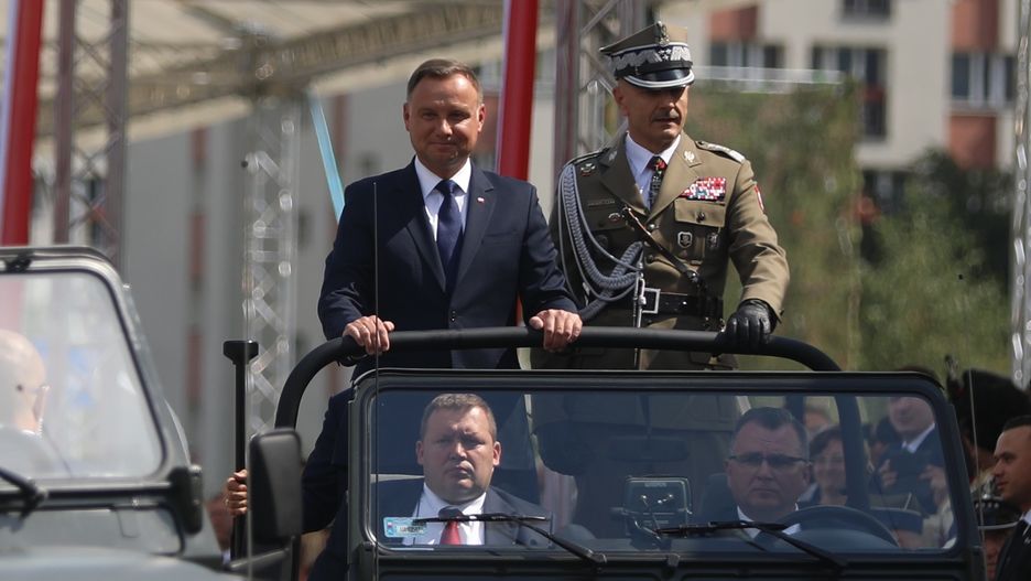 Defilada wojskowa w Katowicach.