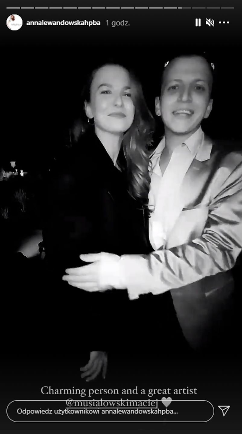 Anna Lewandowska i Maciej Musiałowski na imprezie Vogue Polska