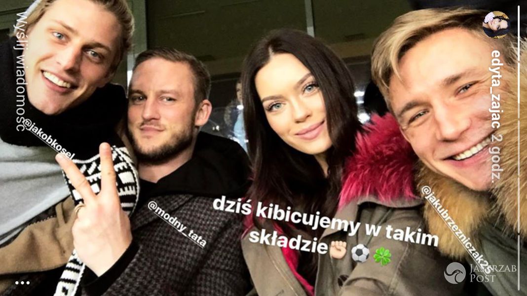 Edyta Zając-Rzeźniczak podczas meczu z Jakubem Rzeźniczakiem, Modnym Tatą i Jakobem Koselem