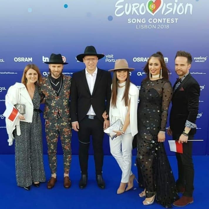Gromee i Lukas Meijer z reprezentacją Polski na czerwonym dywanie przed Eurowizją 2018