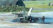 Wypadek w bazie lotniczej w Belgii. F-16 eksplodował i doszczętnie spłonął
