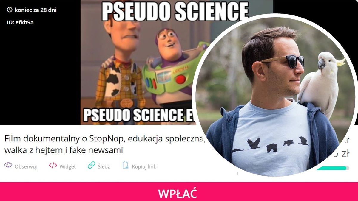 Damian Ciemięga potrzebuje 30 tys. zł na film o antyszczepionkowcach