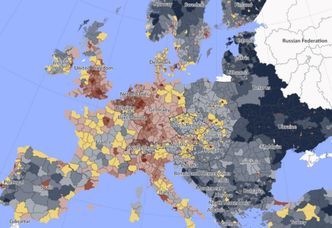 Polska bieda. Ta mapa pokazuje, jak wyglądamy na tle Europy