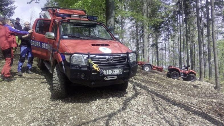 Ciało leżało na stromym zboczu