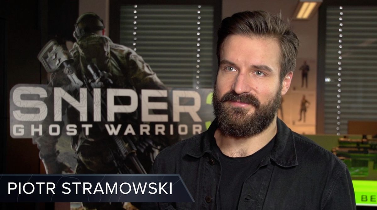 Piotr Stramowski w roli głównego bohatera w polskiej wersji gry "Sniper Ghost Warrior 3"